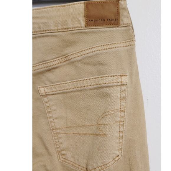 American Eagle Stretch Mom Straight Jeans Toasted Almond Tan 4 / 27 - Picture 6 of 9